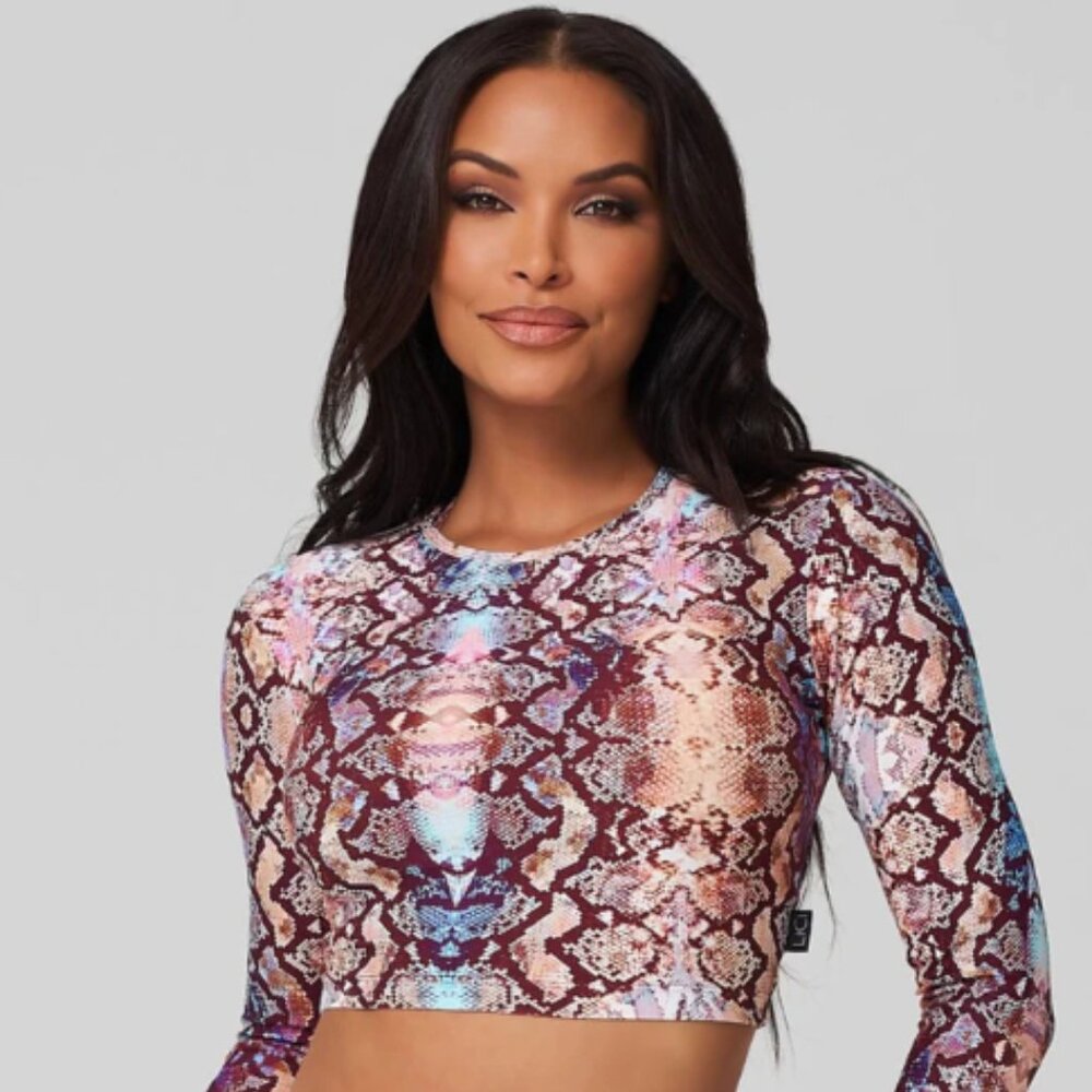 NWT LiCi Fit Cobra Long Sleeve Crop Top